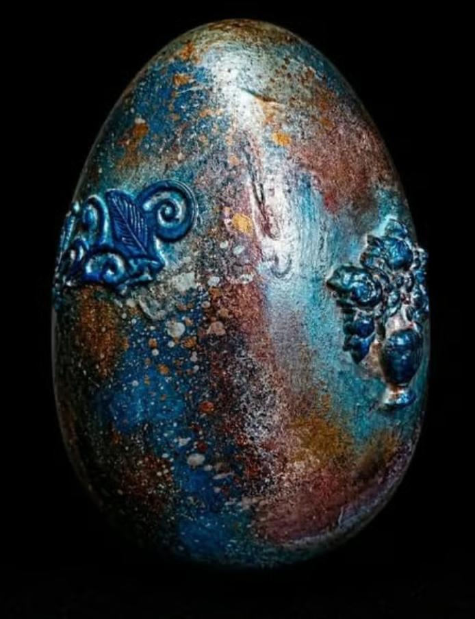 Jajko Fabergé duże – artystyczne, ręcznie zdobione