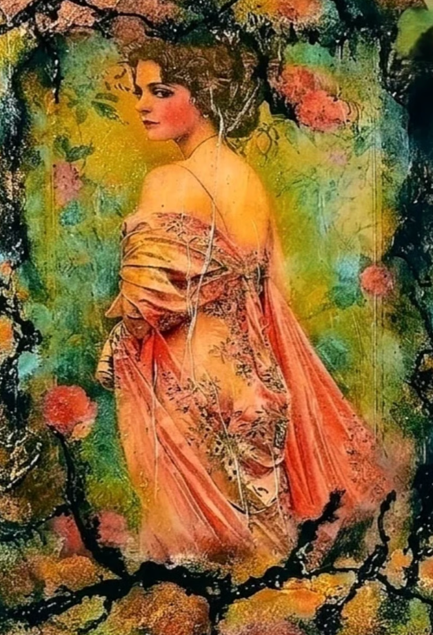 Madame Rose – Obraz Artystyczny Premium | Upcycling | Mixed Media