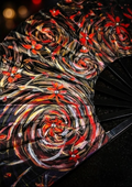 Wachlarz w stylu retro Art Deco Ręcznie malowany unikat rękodzielniczy (Upcycling)