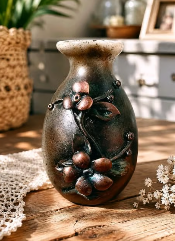 Unikatowe wazoniki vintage – ręczne zdobienie i malowanie – angielska porcelana lata 80/90