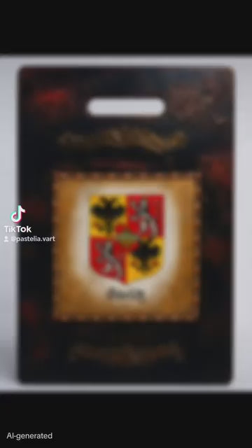 Dekoracyjna deska z zabytkowym kaflem PRL — herb Görlitz, pamiątka historyczna