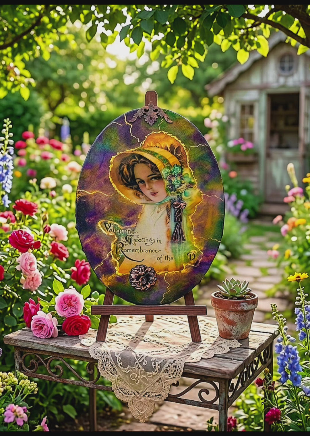 Obraz w stylu Vintage Aurelia 3D – mix-media unikat