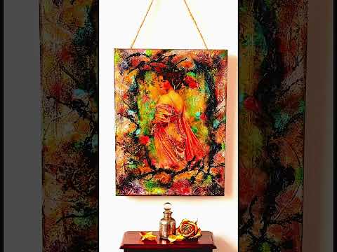 Madame Rose – Obraz Artystyczny Premium | Upcycling | Mixed Media