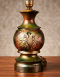 Lampe vintage ancienne en bois d'Irlande | Pièce unique rénovée Rétro / Shabby Chic