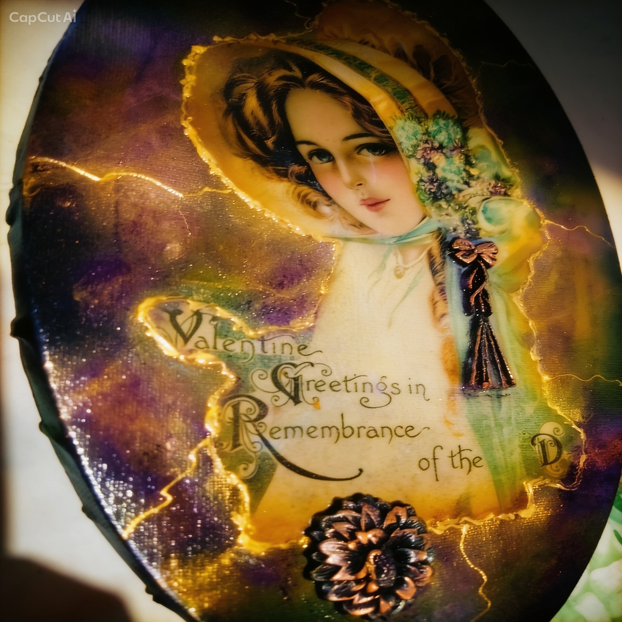 Obraz w stylu Vintage Aurelia 3D – mix-media unikat